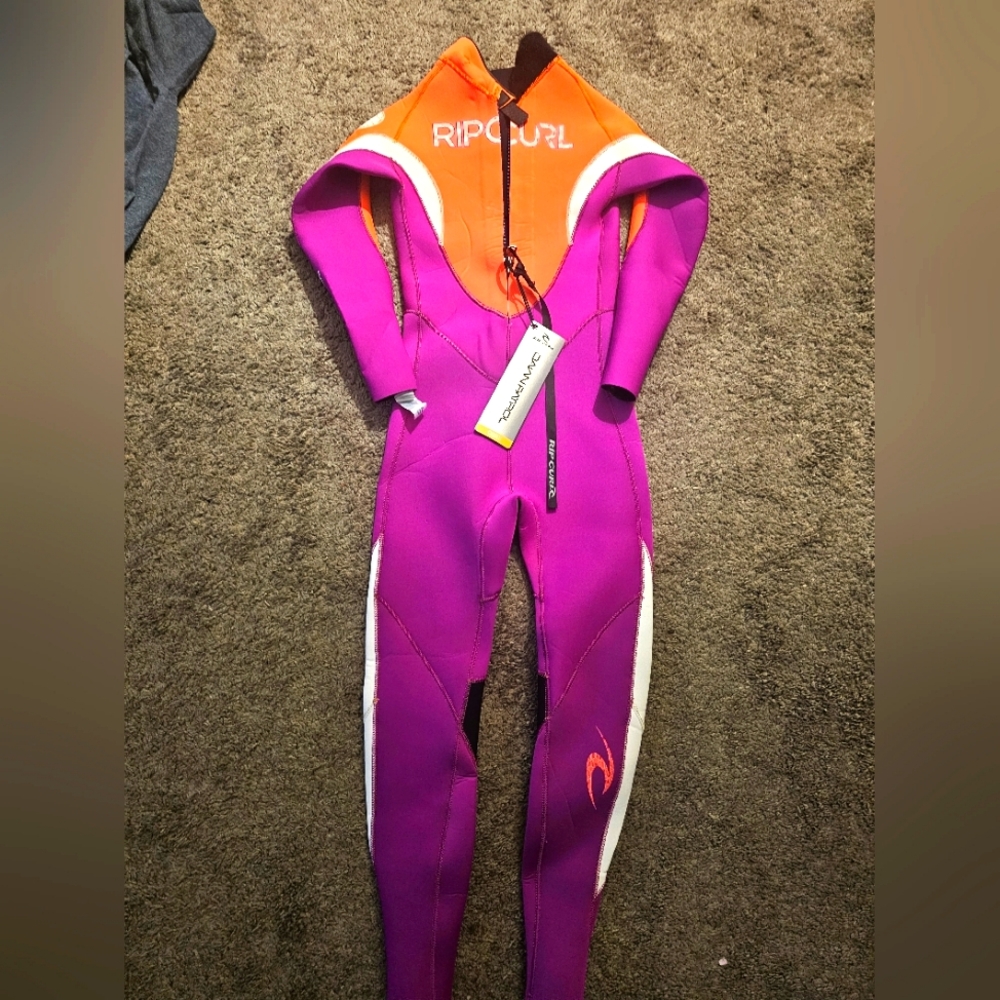 Rip Curl Kids Swim Wetsuit - Pink and Orange
